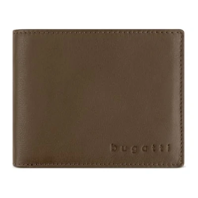 Abbildung von bugatti Lima Geldbörse für Herren aus echtem Leder, Portemonnaie im Querformat in Cognac