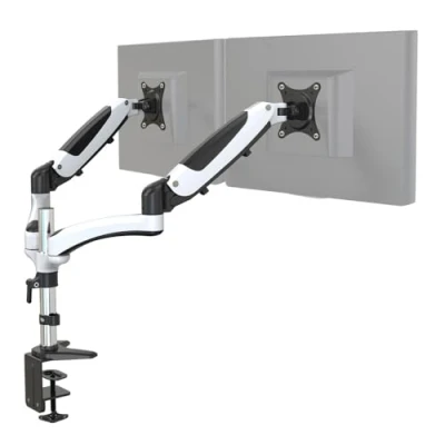 Abbildung von hjh OFFICE Monitorhalterung VM MG2 Aluminium Monitor Halterung, (bis 27 Zoll, Monitorarm, Kabelmanager integriert)