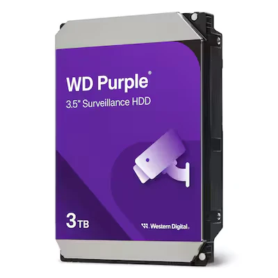 Abbildung von WD Purple interne Festplatte 8 TB (3,5 Zoll, für Überwachungskamera, AllFrame Technologie, 180 TB/Jahr Workloads, 256 MB Cache, SATA 6 Gbit/s, Dauerbetrieb)