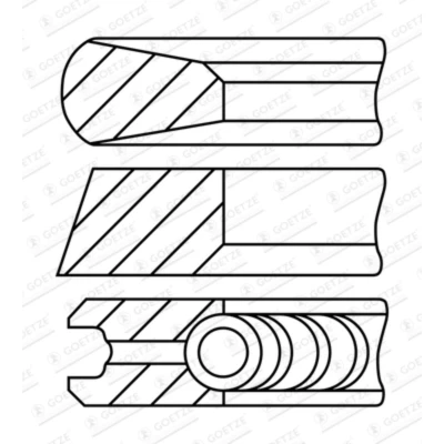 Abbildung von GOETZE ENGINE 08 445300 00 Kolbenringsatz 144