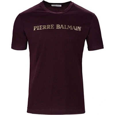 Abbildung von Pierre Balmain Herren Shirt Logo T Patch Shirt, Farbe: Bordeaux, Größe: 50