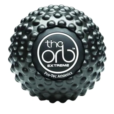 Abbildung von Pro Tec Athletics die Kugel Hochdichter Deep Tissue Massage Ball inkl. Benutzerhandbuch, The Orb Extreme Ball, schwarz, 4.5&quot;