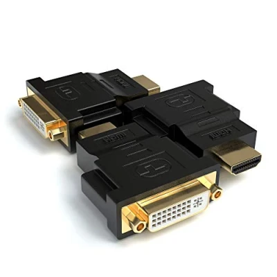 Abbildung von JAMEGA DVI I zu HDMI Adapter 3er Pack (24+5) Buchse auf Stecker 4K Ultra HD Full 1080P HDTV Konverter Kontakte vergoldet