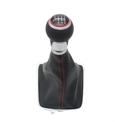 Abbildung von Vuzmode for VW, Golf Plus 2005 2006 2007 2008 2009 2010 2011 2012 2013 2014 Auto Styling 5 6 Gang Schaltknauf Ledermanschette Automatik Schaltknauf(6 Speed)
