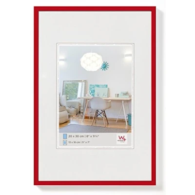 Abbildung von walther design Bilderrahmen rot 40 x 50 cm New Lifestyle Kunststoffrahmen KV050R