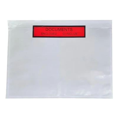 Abbildung von Ärmel 100 Aktentasche hierin A5 (A4 Blatt gefaltet in zwei) bedruckten transparenter Klebstoff C5 225 x 165 mm