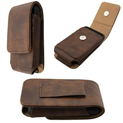 Abbildung von caseroxx Ledertasche mit Gürtelschlaufe für Dexcom G6 Receiver, Tasche (Ledertasche in braun)