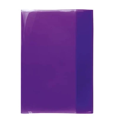 Abbildung von HERMA 19608 Heftumschläge A4 Transparent Violett Lila, 10 Stück, Hefthüllen aus strapazierfähiger, abwischbarer &amp; extra dicker Polypropylen Folie, durchsichtige Heftschoner Set für Schulhefte, farbig
