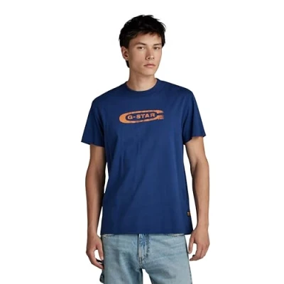 Abbildung von G Star LOGO Tshirt print, Herren, Größe: Medium, Imperial blue