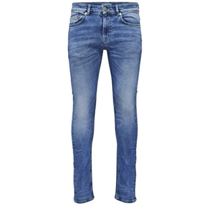 Abbildung von ONLY &amp; SONS Herren 22003174 Hose, Blau (Medium Blue Denim), 28W / 34L