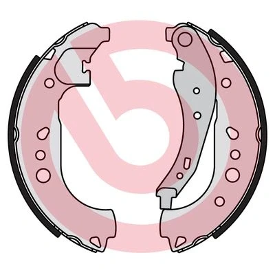 Abbildung von BREMBO S 68 550 Bremsbacken 229 42 RENAULT: Twingo 3 Schrägheck, SMART: Forfour II Schrägheck