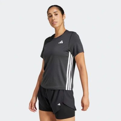 Abbildung von adidas Damen Train Essentials 3 Stripes Workout T Shirt, Black/White, XL