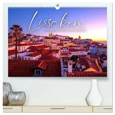 Abbildung von Lissabon Portugals schöne Hauptstadt. (hochwertiger Premium Wandkalender 2025 DIN A2 quer), Kunstdruck in Hochglanz