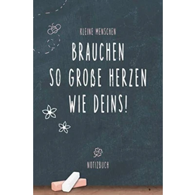 Abbildung von Kleine Menschen brauchen so große Herzen wie Deins: Erzieherin Geschenk zum Abschied Abschiedsgeschenk für Erzieher, Tagesmutter, Kindergärtner oder Grundschullehrer A5 Format liniert
