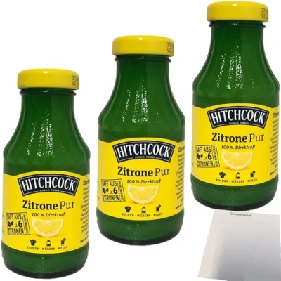 Abbildung von Hitchcock Zitrone Pur 3er Pack (3x200ml Flasche) + usy Block