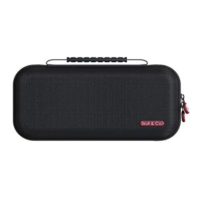 Abbildung von Skull &amp; Co. Maxcarry Tasche für NeoGrip, GripCase Crystal: Tragbare Hartschalen Reiseschutztasche mit Stauraum Nintendo Switch OLED und OG Switch, Zubehör Schwarz
