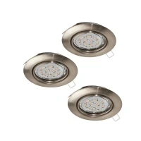 Abbildung von Eglo 94408 GU10 LED Einbauleuchte PENETO nickel matt max. 3X5W schwenkbar