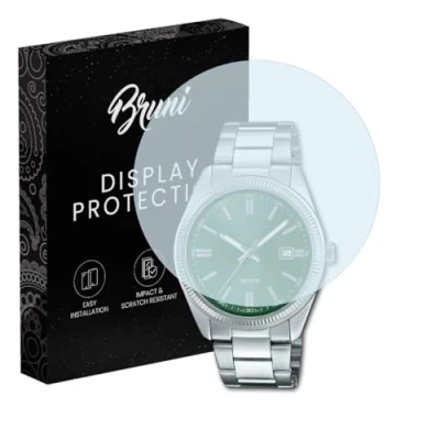 Abbildung von Bruni Schutzfolie kompatibel mit Casio MTP 1302PD 3AV Folie, glasklare Displayschutzfolie (2X)