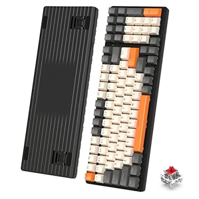 Abbildung von K3 Mechanische Tastatur ultrakompakt Mini Volle Größe Typ C USB Pro Kontrol Freek NKRO wasserfest 10 RGB Chroma Beleuchtung LED Taktil &amp; klickend linearer roter Schalter für PC/Mac,QWERTY Layout