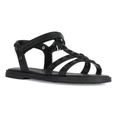 Abbildung von Geox J SANDAL KARLY GIRL Sandale, Sommerschuh, Klettschuh, Sandalette, mit Blütenapplikation