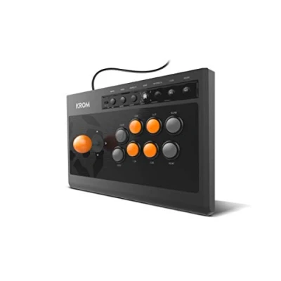 Abbildung von KROM Gamepad Kumite NXKROMKMT Kabelgebundenes Arcade Fighting stick, für PC/PS3/PS4/XBOX One, Schwarz