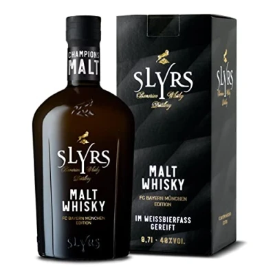 Abbildung von Slyrs Champignons MALT Whisky FC Bayern München Edition 40% vol. 0,7 L