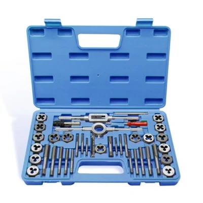 Abbildung von CCLIFE 40tlg Gewindeschneider Set M3 M12 Gewindeschneidsatz Metrisch Gewindebohrer und Schneideisen mit Windeisen