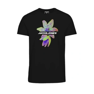 Abbildung von JACK&amp;JONES JUNIOR Jungen JCOFLOWER Print Tee SS Crew Neck FST JNR T Shirt, Black, 152 cm