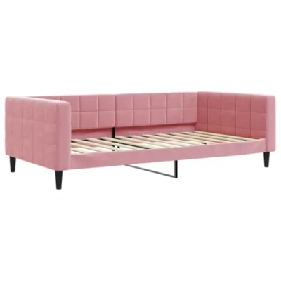 Abbildung von vidaXL Tagesbett, Gästebett 2 in 1, Sofabett Schlafsofa für Schlafzimmer Wohnzimmer, Bettsofa Sofa, Modernes Design, Rosa 100x200cm Samt