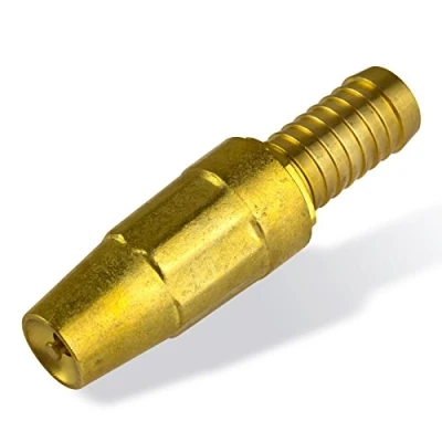 Abbildung von Stabilo Sanitaer Spritzdüse 1/2 Zoll 14mm Messing Schlauchspritze Gartenspritze Gartenbrause mit drehbaren Kopf und Schnellkupplung GK Kupplung
