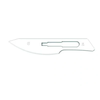 Abbildung von Gima Sterile Klingen aus Kohlenstoffstahl mit abgerundeter Sicherheitsspitze, zum Einmalgebrauch, Nr. 23, 100 einzeln verpackte
