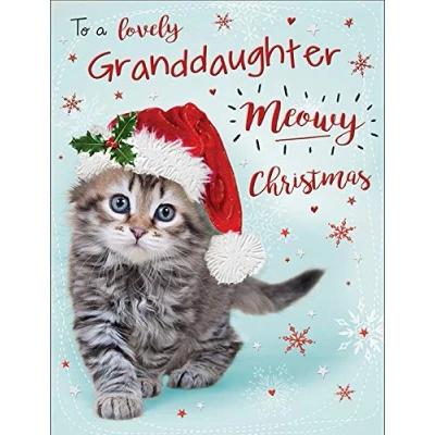 Abbildung von Piccadilly Greetings Süße Weihnachtskarte für Enkelin, 20,3 x 15,2 cm