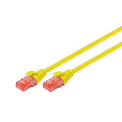 Abbildung von DIGITUS LAN Kabel Cat 6 2m RJ45 Netzwerkkabel UTP Ungeschirmt Kompatibel zu 6A &amp; 5e Gelb