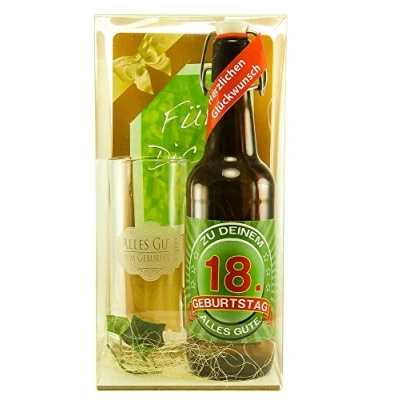 Abbildung von Bier Geschenk Geschenkset 18. Geburtstag