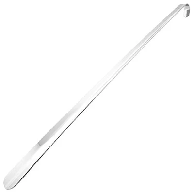 Abbildung von TelMo Schuhlöffel 70cm Schuhanzieher aus Metall, verchromt, sehr stabile Ausführung