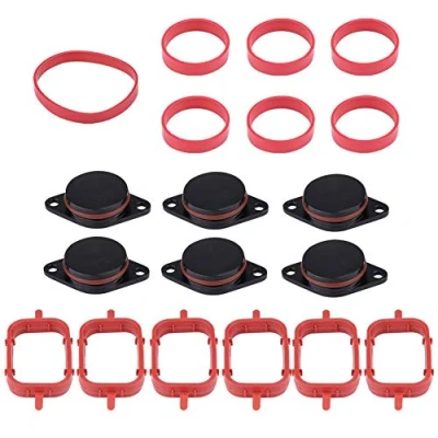 Abbildung von Suuonee Swirl Flap Rohlinge, Auto Motor Einlass Rohlinge Reparatursatz Mit Krümmerdichtungen(6 * 33mm Black)