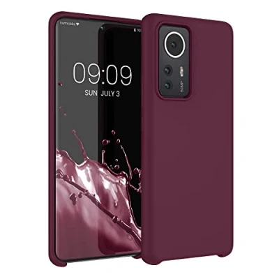 Abbildung von kwmobile Hülle kompatibel mit Xiaomi 12 Pro Silikon Handy Case Handyhülle weiche Oberfläche kabelloses Laden Tawny Red