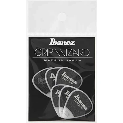 Abbildung von IBANEZ Grip Wizard Series Sand Flat Pick weiß 6 Stück (PPA14MSG WH), 13.2 x 12.4 1 cm