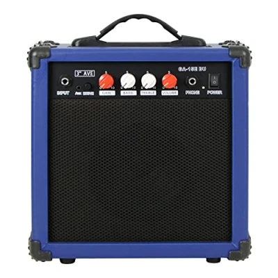 Abbildung von 3rd Avenue Gitarrenverstärker 15 W mit Kopfhörerausgang, Overdrive Schalter, 2 Band EQ, Klang /Gain Poti Tragbar und kompakt in Blau