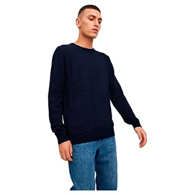 Abbildung von Jack &amp; Jones Jjeatlas CREW NECK NOOS Strickpullover, Herren, Größe: XL, Mood indigo