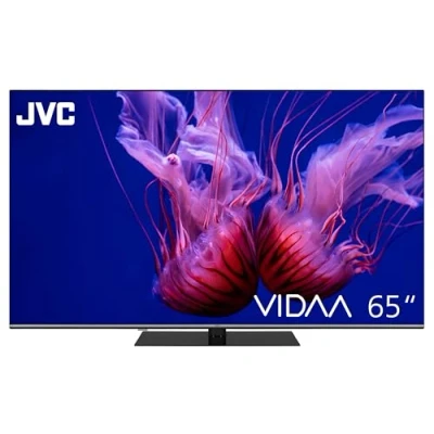 Abbildung von JVC QLED Fernseher 65 Zoll Smart TV VIDAA LT 65VDQ6555 4K UHD Fernseher, HDR mit Dolby Vision, Atmos, 6 Monate HD+ inkl. und integriertem Triple Tuner, LED schwarz
