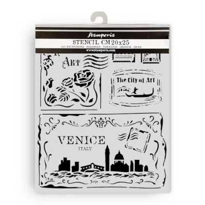 Abbildung von Stamperia Venice City of Art Thick Stencil 20x25cm Cards (KSTD183)