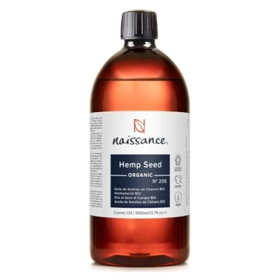 Abbildung von Naissance Hanfsamenöl BIO (Nr. 206) 900ml Kaltgepresst Hanföl Vegan und Tierversuchsfrei für Gesicht, Haut, Haare
