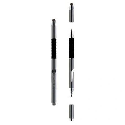 Abbildung von XtremeMac 3 in 1 Stylus Eingabestift mit Mikrofaserspitze, Präzisions Disc und Kugelschreiber (Space Grey)