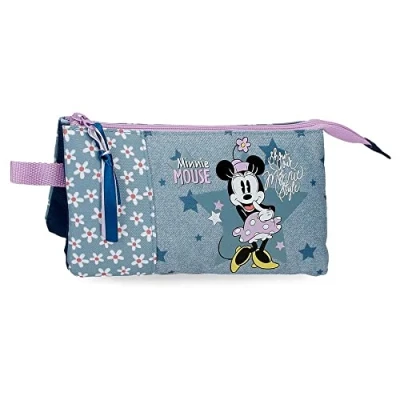 Abbildung von Federmäppchen im Disney Minnie Stil, blau, 22 x 12 5 cm, Polyester