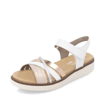 Abbildung von Remonte Riemensandalette, Damen, Größe: 43, Rosegold weiss kupfer argento 80 Schuhe