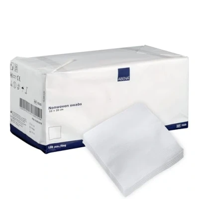 Abbildung von ABENA Kompressen 10x20 cm, Steril, Vlieskompressen, Mullkompressen, 100 Stück, ULTRASOFT Wundauflagen, 4 lagig, Verpackt 2 Nicht gewebt, Saugfähig, Weich, klebende