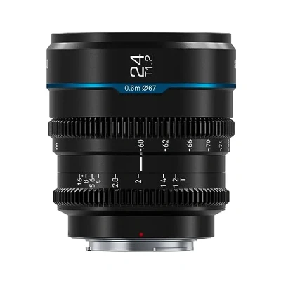 Abbildung von SiRUI Night Walker 24mm T1.2 Cine Objektiv Objektive Lens Lenses, große Blende, manueller Fokus(Modell MS24X B, X Mount, Schwarz)