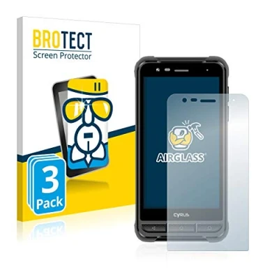 Abbildung von BROTECT Schutzglas für Cyrus CS22 XA (3 Stück) Schutzfolie Panzer Folie Glas [Extrem Kratzfest 9H, Anti Fingerprint, Ultra Transparent]
