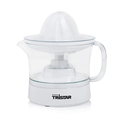 Abbildung von Tristar Zitruspresse CP 3005, 25 W, 0,5 Liter Inhalt, 2 Presskegel Größen für jede Citrusfrucht, Watt